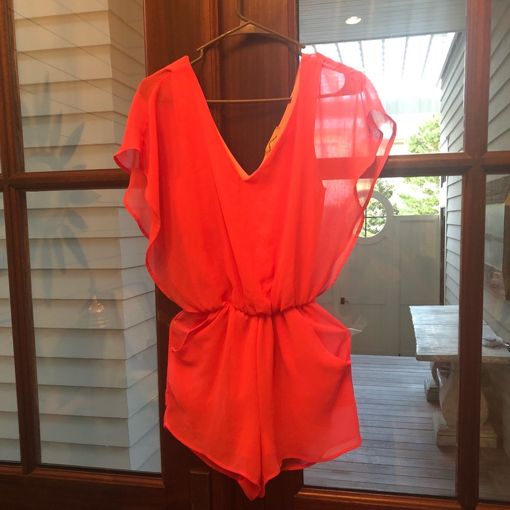 Hot pink dejaVu romper